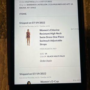 Lands in swim dress one piece